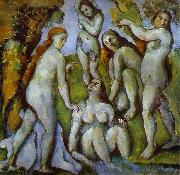 Paul Cezanne Five Bathers painting